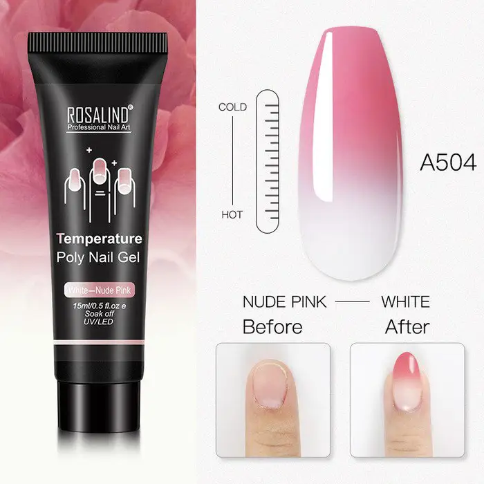 ROSALIND 15ml Poly Nail Gel Glitter Extensions soak off Lampada LED UV smalto per Gel semipermanente