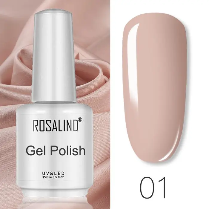 ROSALIND 15ml Soak Off Gel per unghie Colore brillante Gel luminoso Base Coat Top Coat Gel per Nail Art Design Lampada LED/UV
