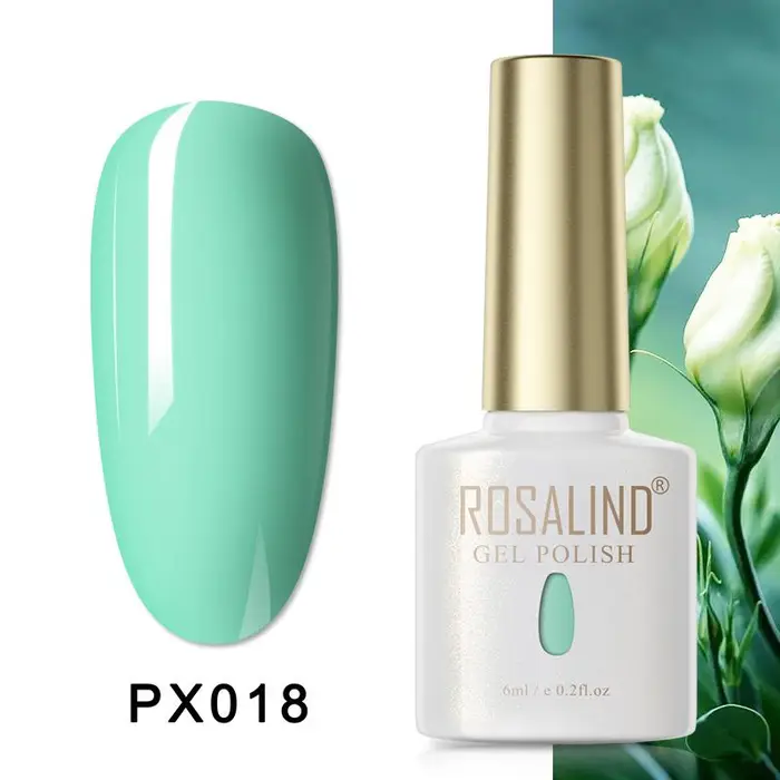 ROSALIND Soak Off 6ML Gel per unghie di colore puro brillante per lampada LED/UV per design di nail art