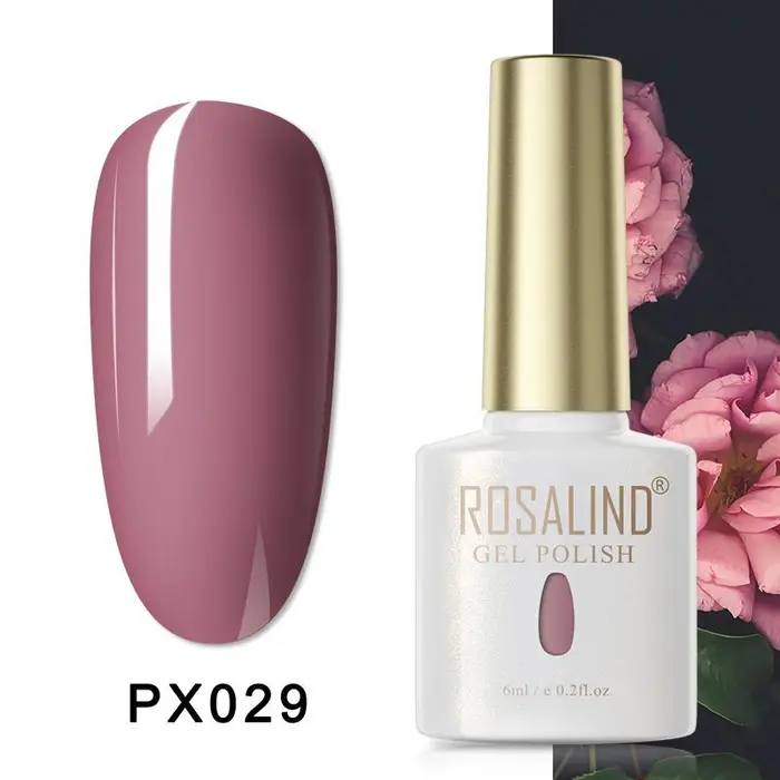 ROSALIND Beauty ROSALIND Soak Off 6ML Gel per unghie di colore puro brillante per lampada LED/UV per design di nail art