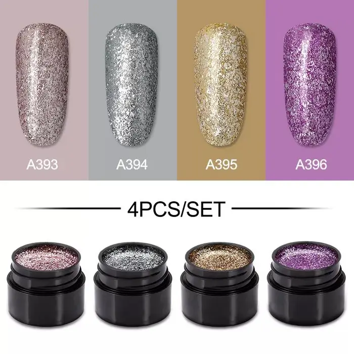 ROSALIND Beauty ROSALIND Vernici Hybrid Gel Set per unghie Tutto per manicure Kit di colori gel glitter semipermanenti brillanti Necessita
