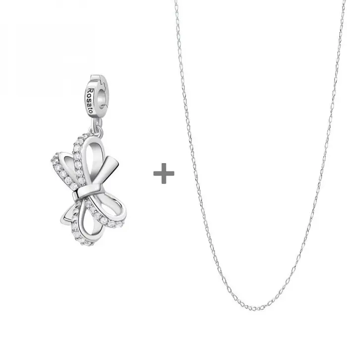 ROSATO Charm In Argento E Collana Mamma