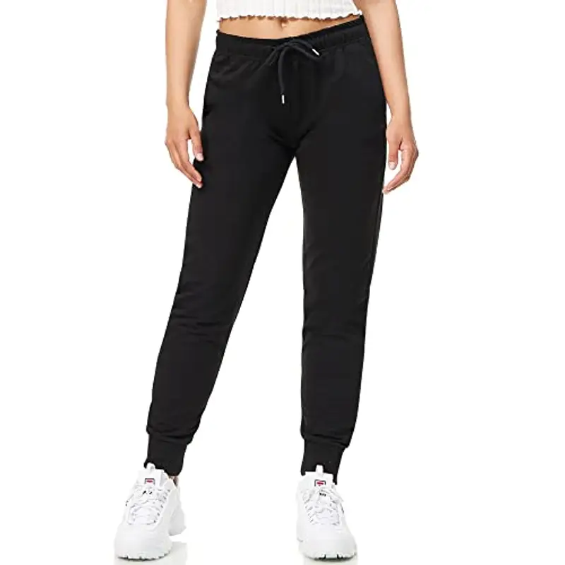 ROSS CAMP Pantaloni Donna Cotone Yoga Fitness Nero