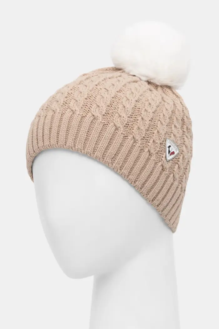 Rossignol cappello con pompon da donna Beige