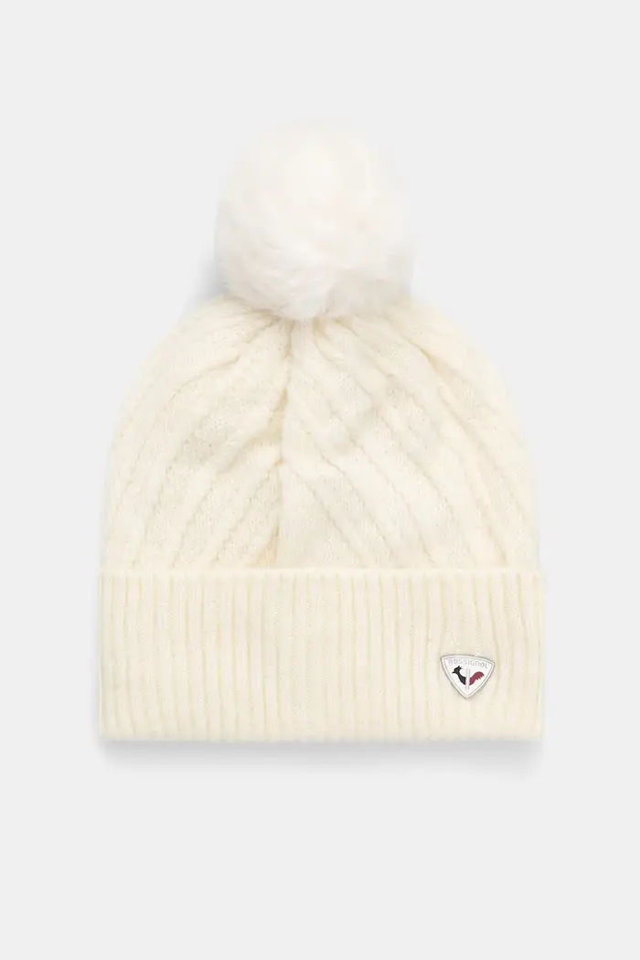 Rossignol cappello con pompon da donna Beige