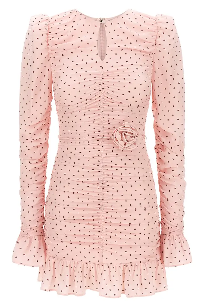 ROTATE BIRGER CHRISTENSEN Abito Mini Ruches Rosa