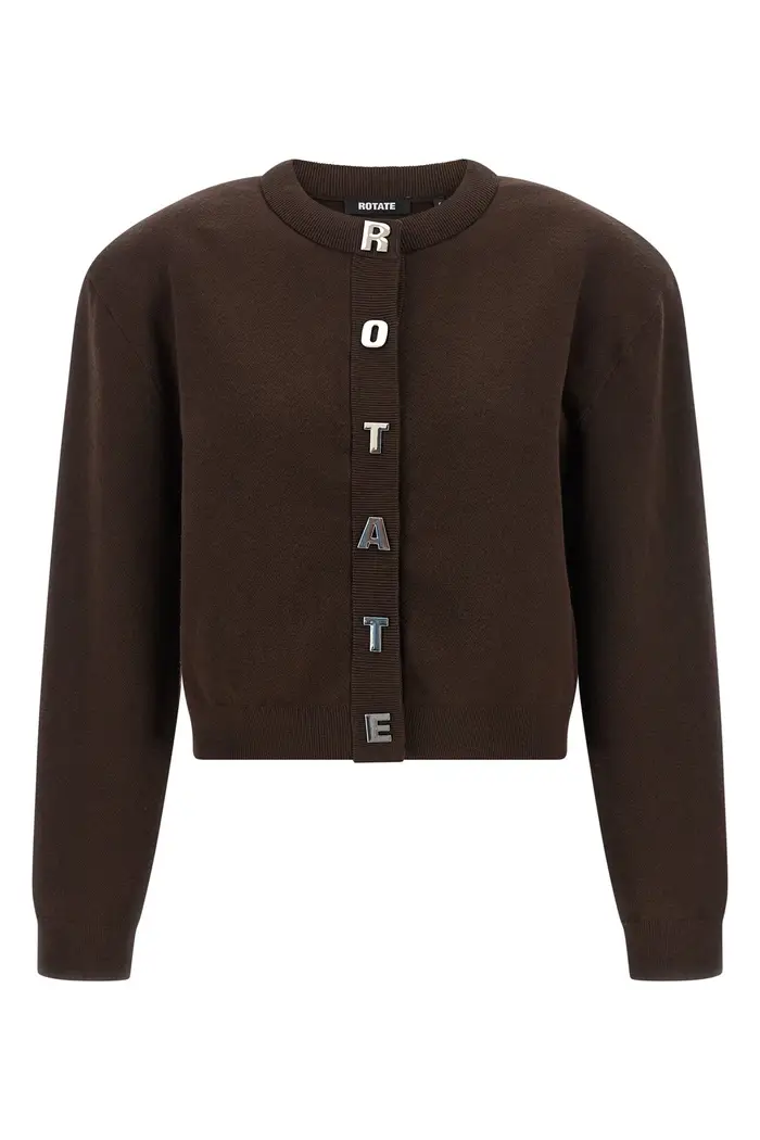 ROTATE BIRGER CHRISTENSEN Cardigan Firm Knit Marrone