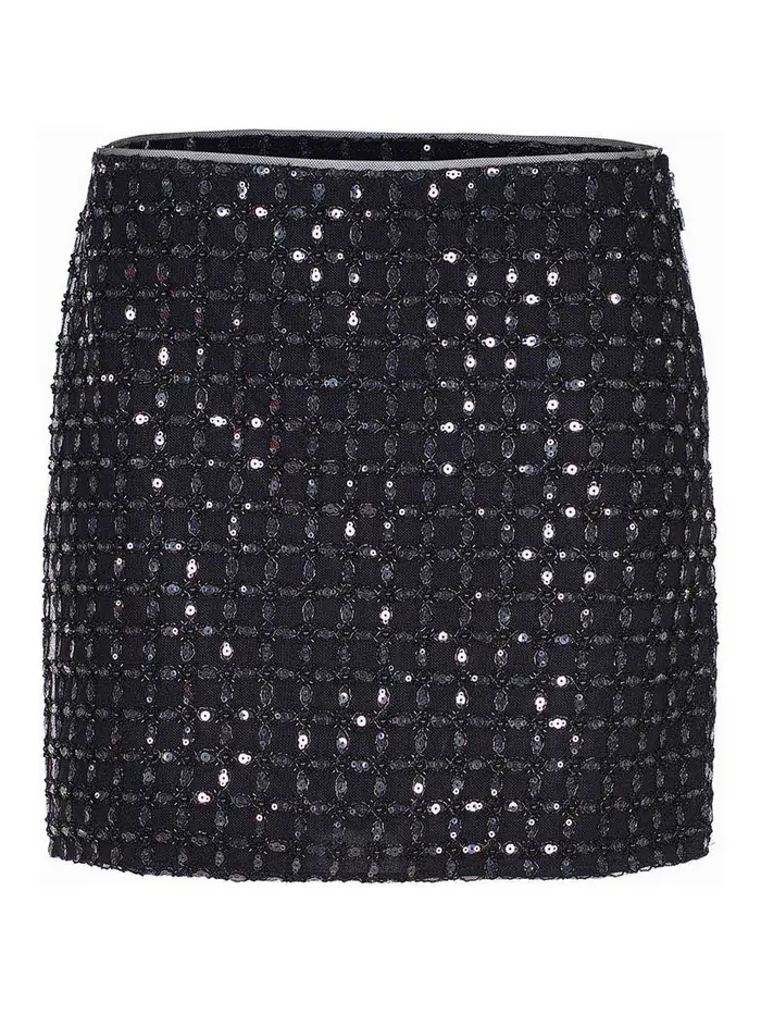 Rotate Birger Christensen Gonna Made Ofpolyester Nero