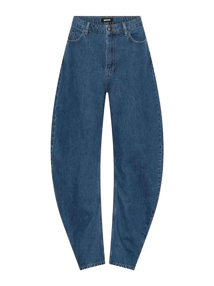 Rotate Birger Christensen Jeans a botte in denim Lavaggio Medio