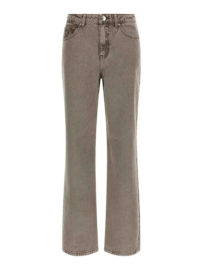 Rotate Birger Christensen Jeans a gamba dritta Marrone