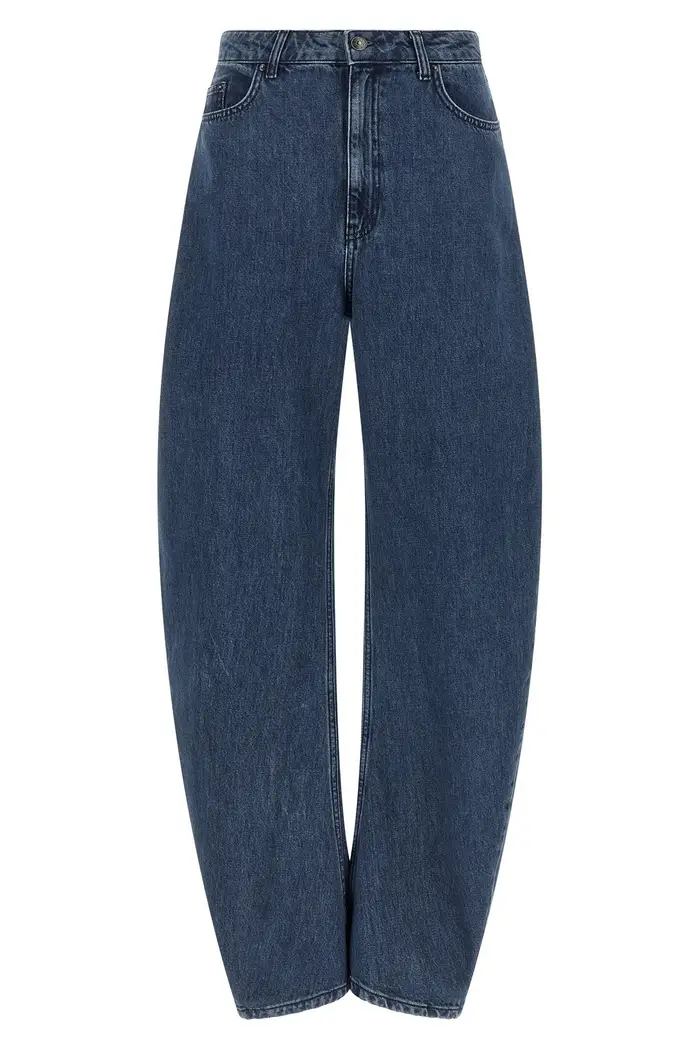 ROTATE BIRGER CHRISTENSEN Jeans Draped Barrel Leg Blu