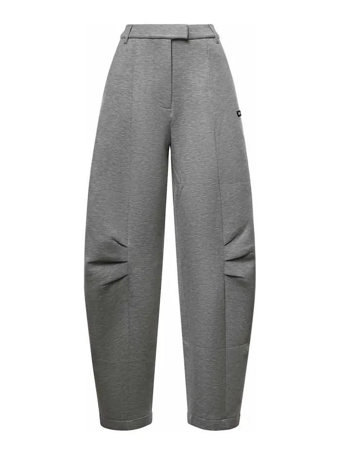 Rotate Birger Christensen Pantaloni Cargo In Scuba Con Logo Grigio