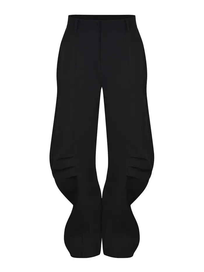 Pantaloni realizzati in poliestere Nero