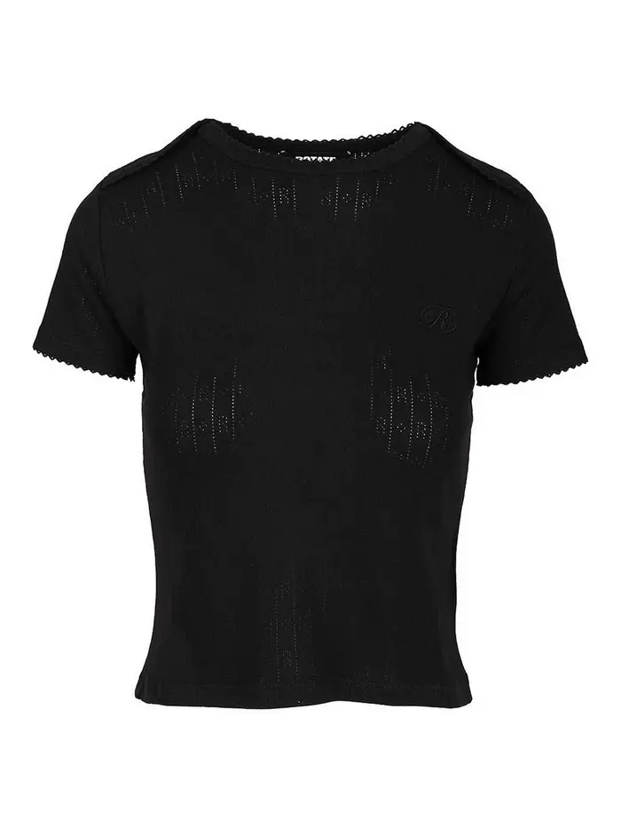 Rotate Birger Christensen T-shirt aderente Nero