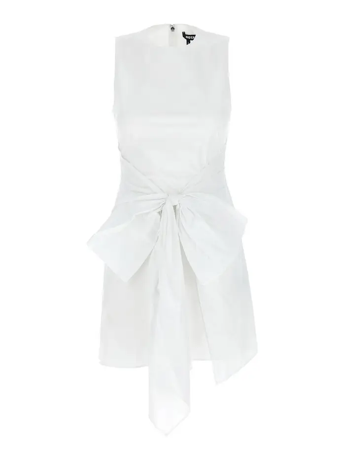 Rotate Birger Christensen Vestito con fiocco Bianco