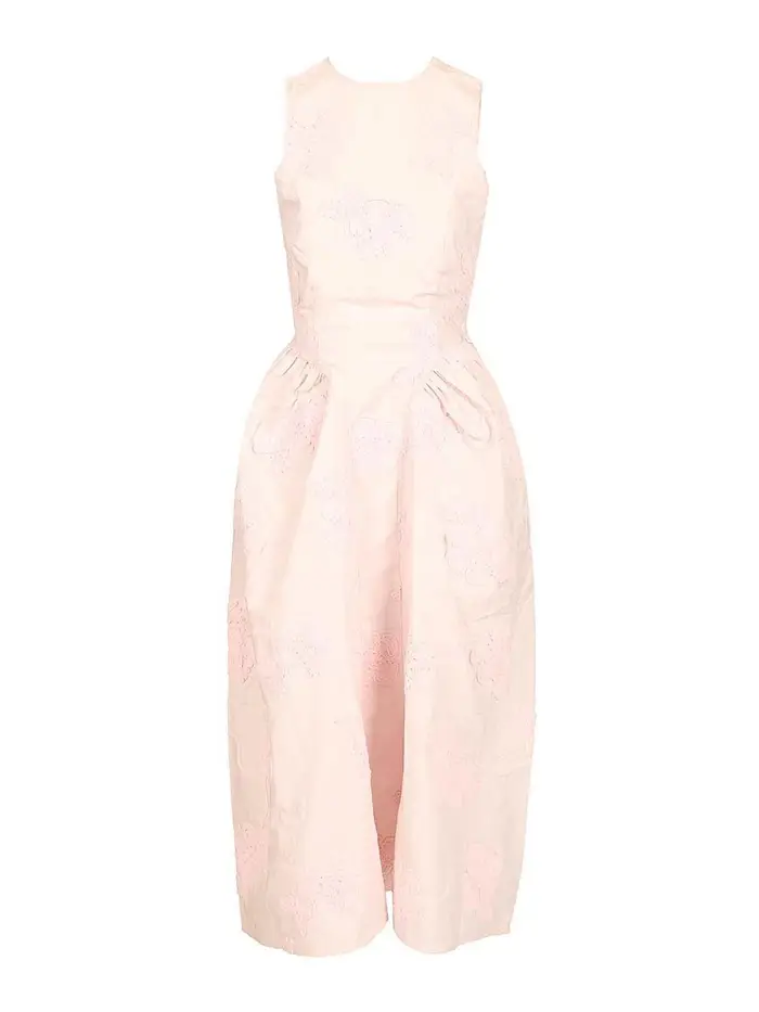 Rotate Birger Christensen Vestito midi a fiori Rosa