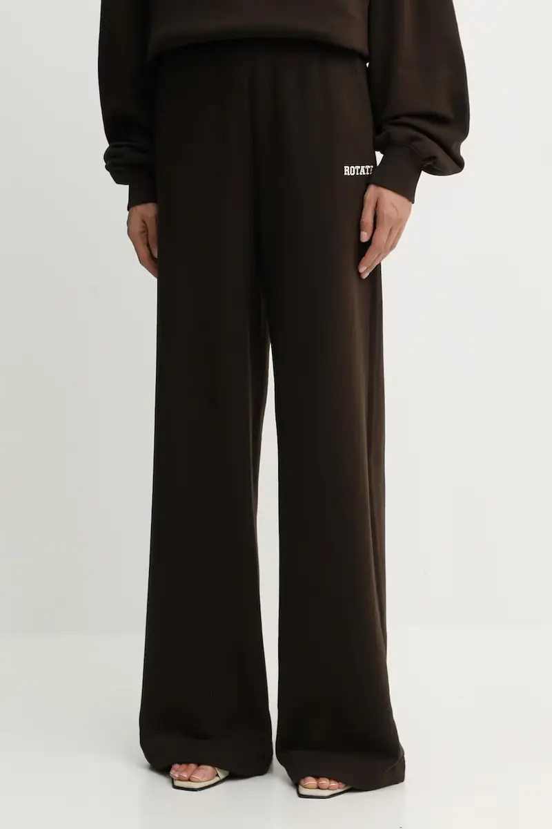 Rotate pantaloni tuta di cotone donna colore marrone 1153131667