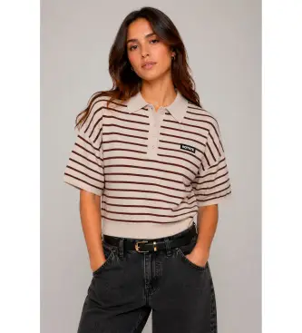 Rotate per donna 1143041764 Polo beige Ellia, Casual, Modal, Manica lunga