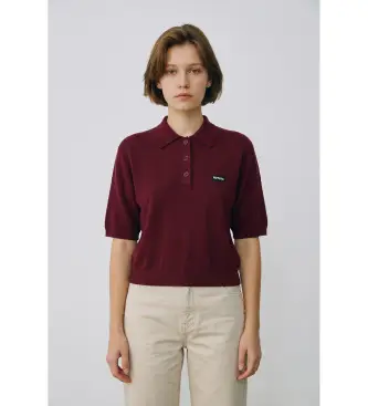 Rotate per donna 1143042734 Polo bordeaux Ellia, Casual, Modal, Manica corta