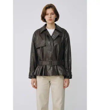 Rotate per donna 1158171667 Giacca di pelle marrone Elia, Casual