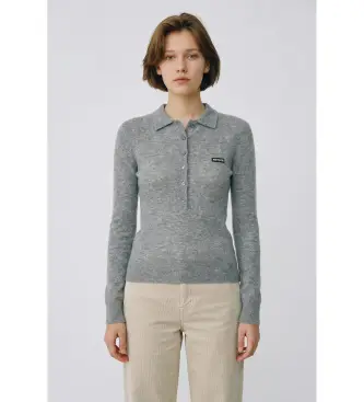 Rotate per donna 1161811093 Polo grigia Stini, Casual, Grigio, Lana, Manica lunga