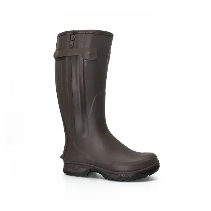 Rouchette Stivali da pioggia Veneur Neo Zip Marron