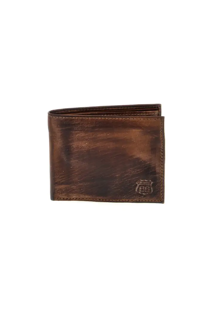 Portafoglio marrone effetto vintage Route 66 1914/KANS [TESTA DI MORO]