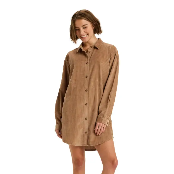 Abito a Camicia da donna Roxy Wavy Lights Marron