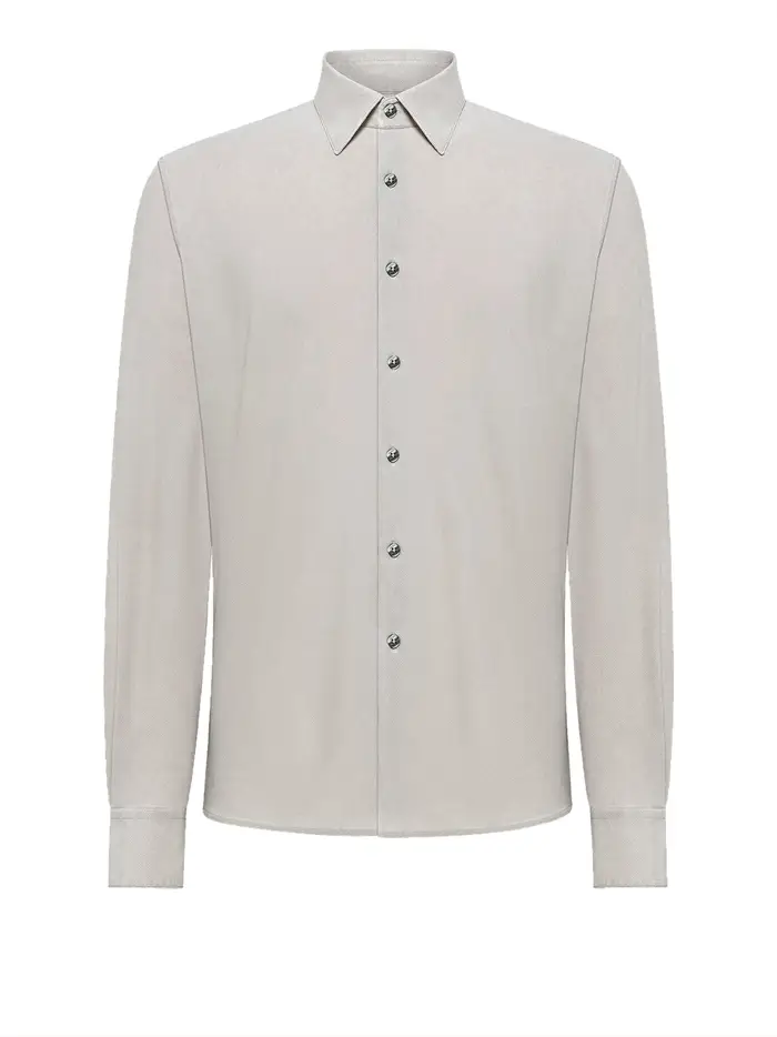 camicia casual rrd techno wash piquè da uomo - avorio