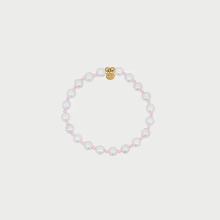 RUE DES MILLE Bracciale Perla E Zirconi Milky Rosa