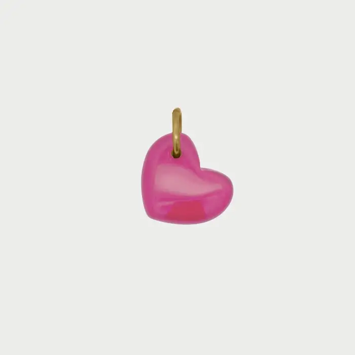 RUE DES MILLE Charm Cuore Rosa - Gioiello Raffinato
