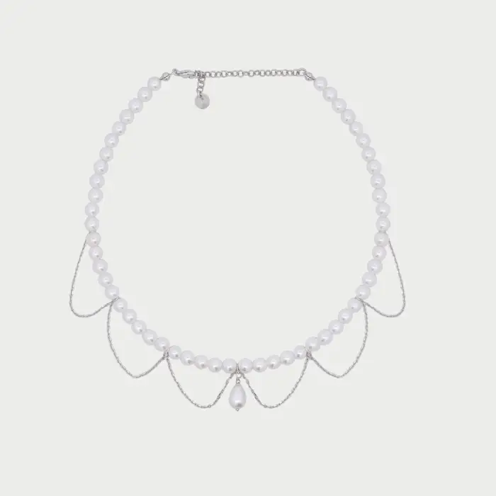 RUE DES MILLE Choker Merletto Pearl Drop - Collana