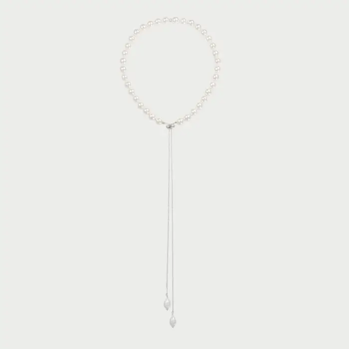 RUE DES MILLE Collana Sali-Scendi Ellisse Pearl