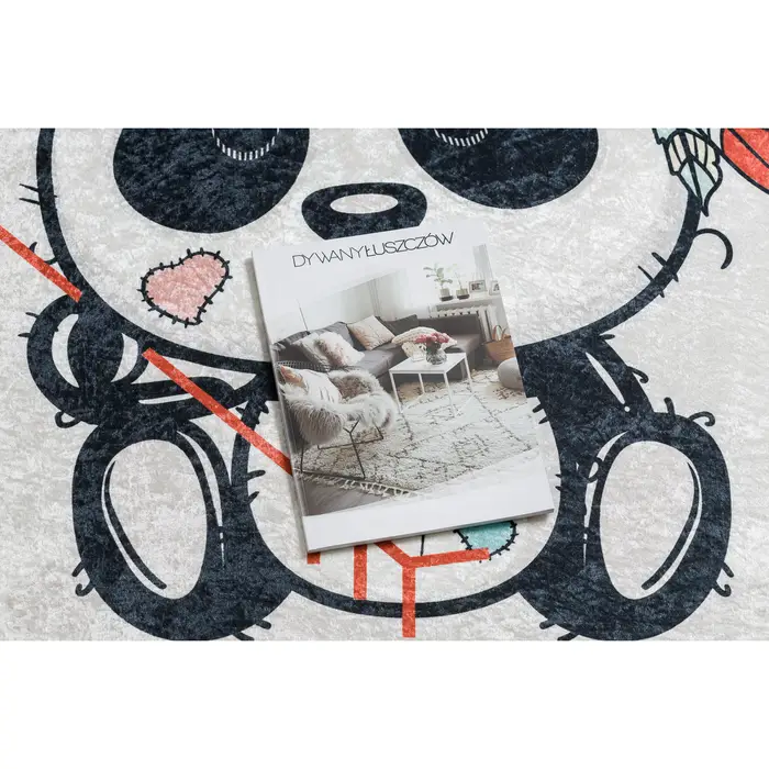 Tappeti Rugsx Tappeto lavabile BAMBINO 1129 panda per bambini Beige