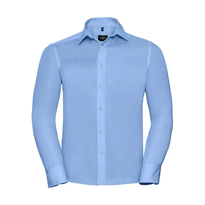 Russell Athletic Camicia a maniche lunghe su misura senza stiro ultima Bleu