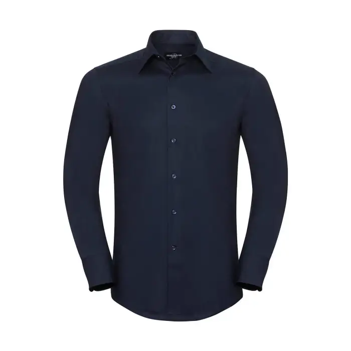 Russell Athletic Camicia di cotone a maniche lunghe Oxford Bleu