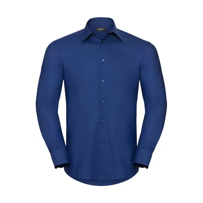 Russell Athletic Camicia di cotone a maniche lunghe Oxford Bleu