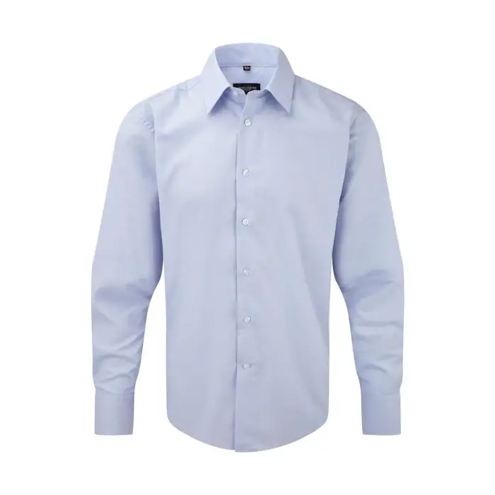 Russell Athletic Camicia di cotone a maniche lunghe Oxford Bleu