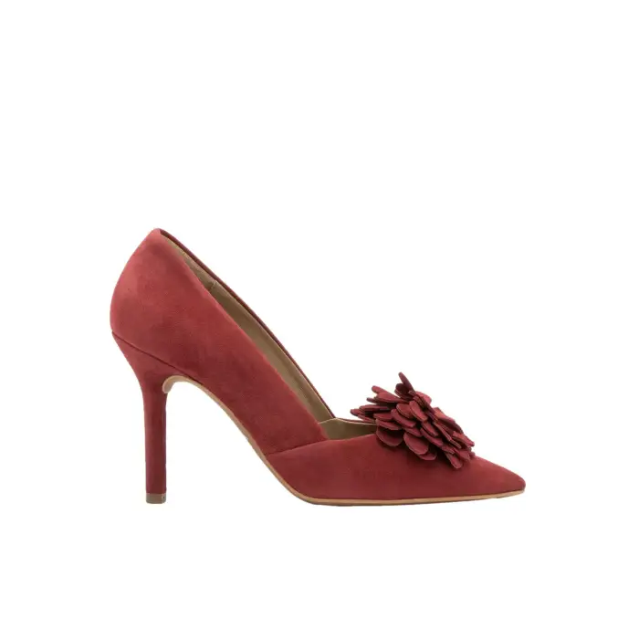 Ryłko Decollete con dettaglio fiore in pelle scamosciata donna Aga Rouge