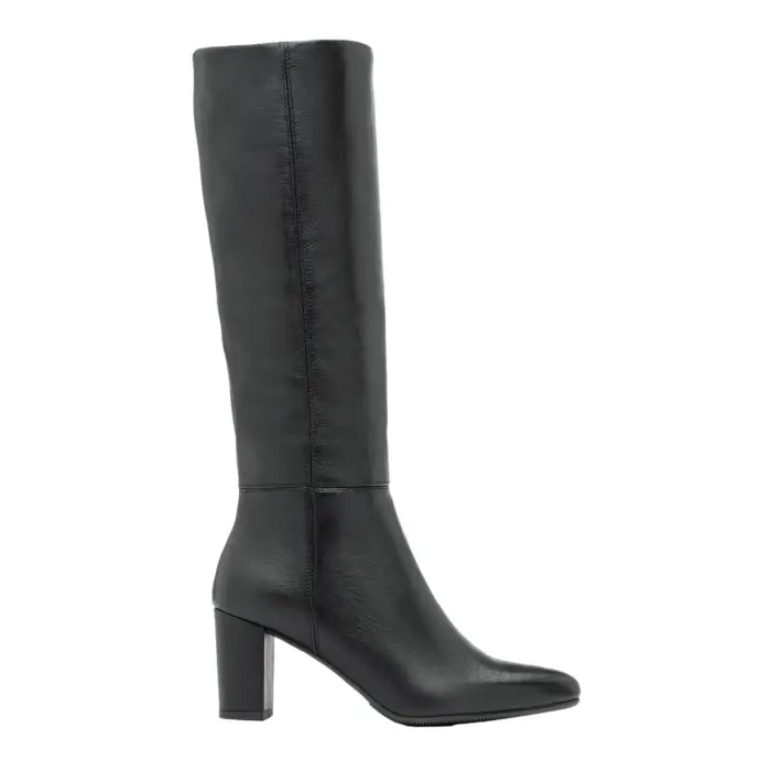 Ryłko Stivali slim in pelle al ginocchio donna Kora Noir