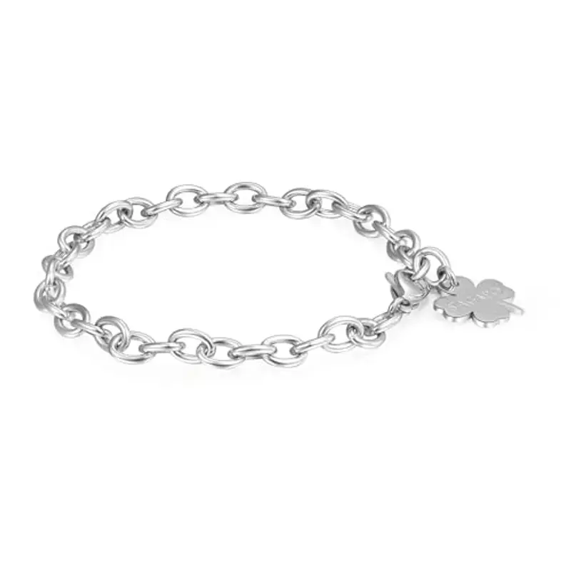 S’AGAPÕ S'Agapõ Bracciale Donna In Acciaio Con Simbolo Quadrifoglio | Collezione Happy - SHAC56