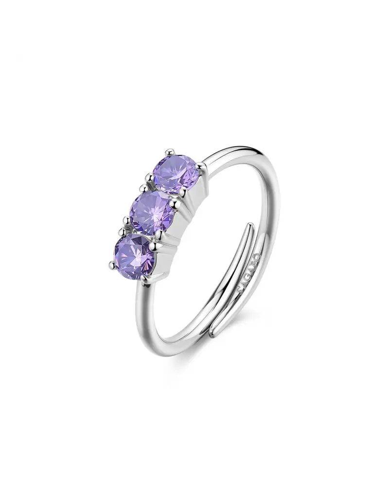 S'Agapo By Brosway Anello regolabile S'AGAPO Dazzly SDZ156 in acciaio 316L con cristalli colore ametista