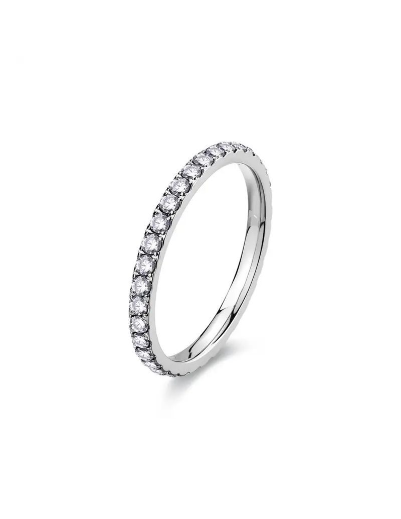 S'Agapo By Brosway Anello veretta S'AGAPO Dazzly SDZ157B in acciaio 316L con cristalli Misura