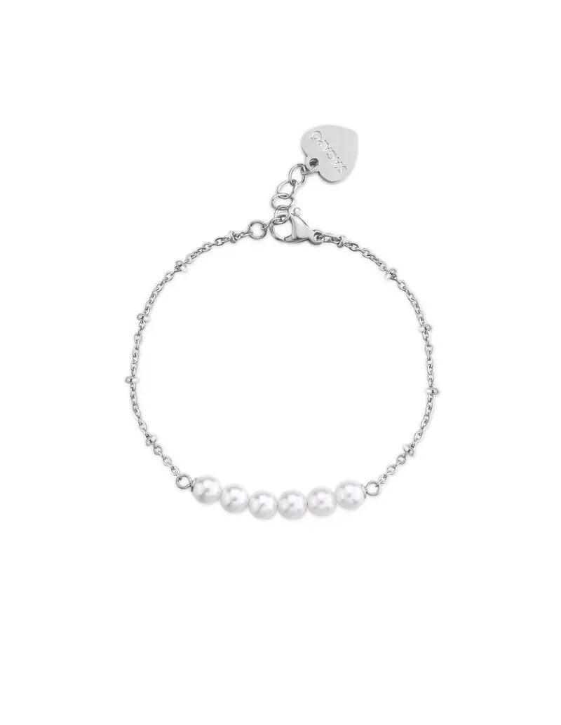 S'Agapo By Brosway Bracciale S'AGAPO' WISDOM in Acciaio 316L con perle centrali SWI19