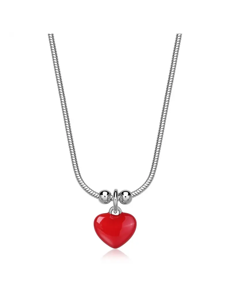 S'Agapo By Brosway Collana S'AGAPO Click SCK284 in acciaio 316L pendente Cuore rosso