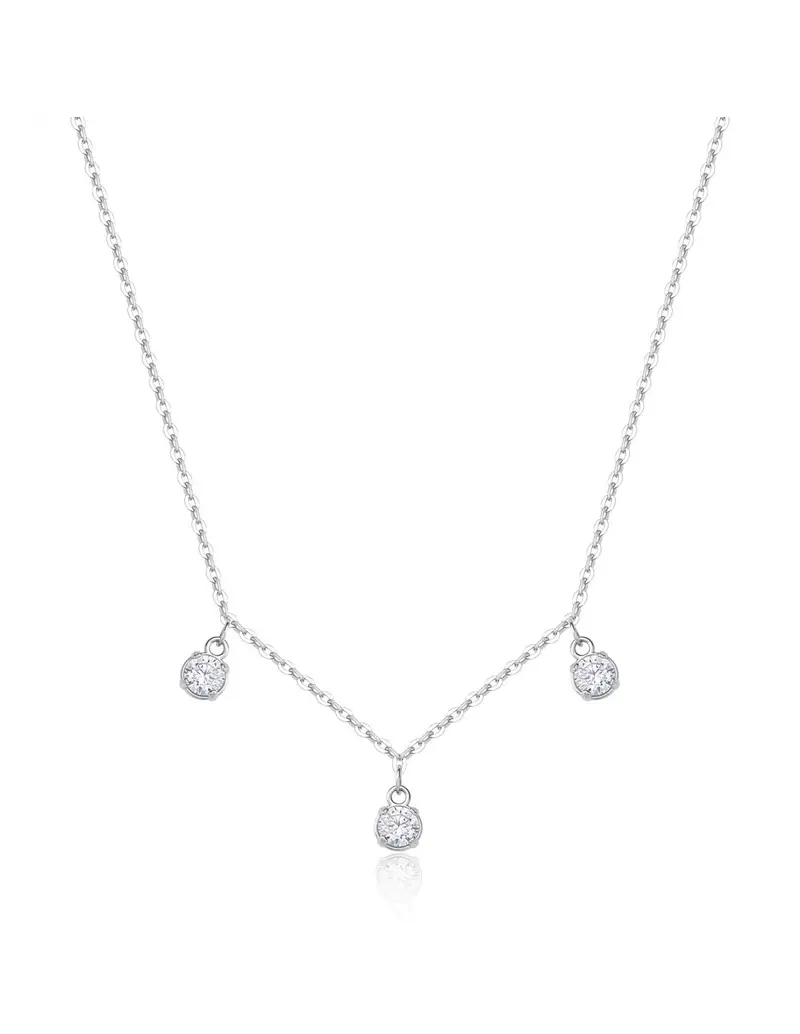 S'Agapo By Brosway Collana S'AGAPO Dazzly SDZ141 in acciaio 316L con 3 cristalli pendenti