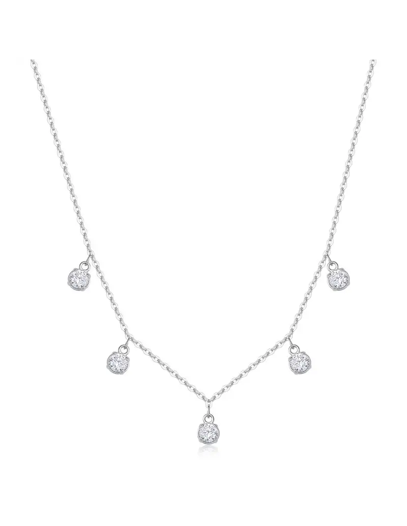 S'Agapo By Brosway Collana S'AGAPO Dazzly SDZ146 in acciaio 316L con 5 cristalli pendenti