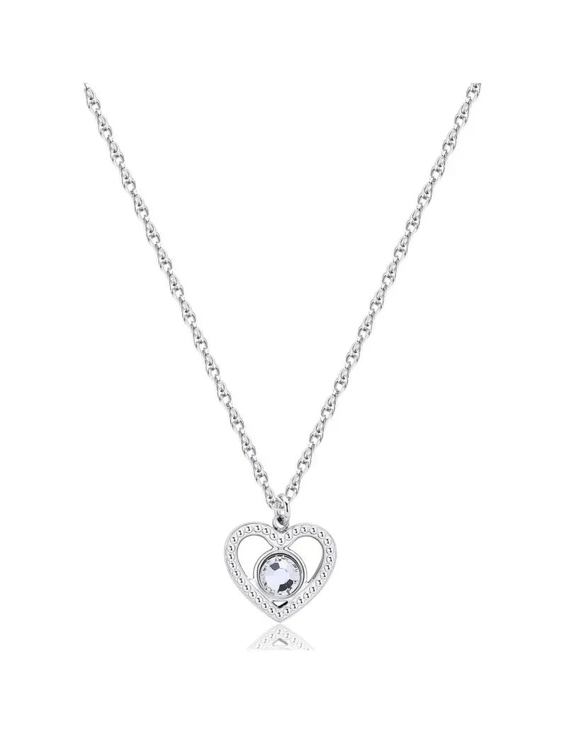 S'Agapo By Brosway Collana S'AGAPO' LUCKY LIGHT in Acciaio 316L SKT35 Cuore e Cristallo