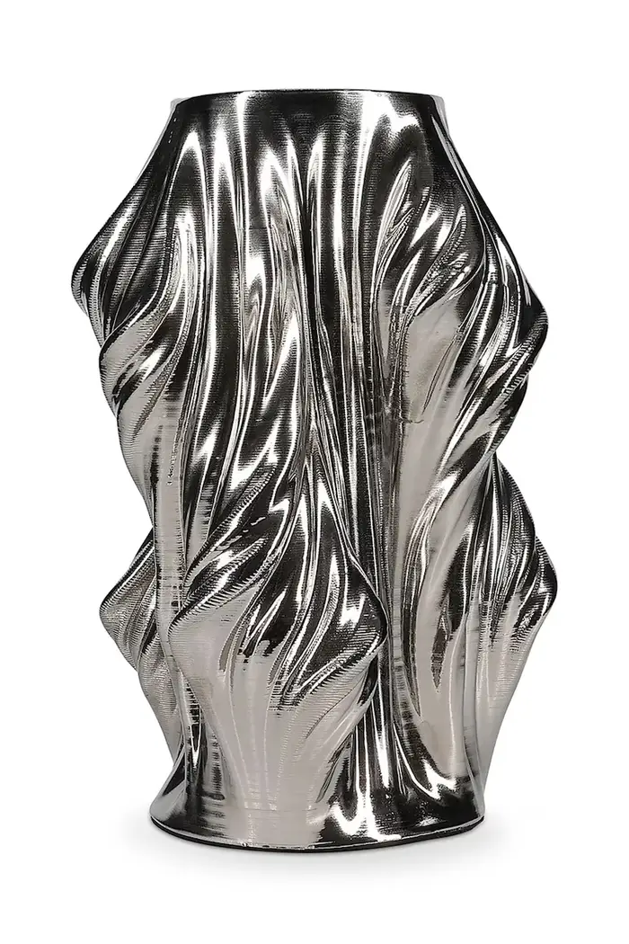 vaso decorativo in gres 20 x 20 x 28,5 cm Argento