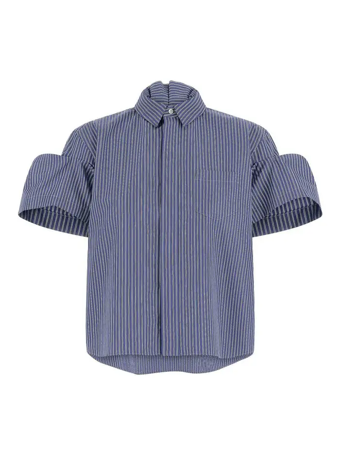 Sacai Camicia a righe Blu